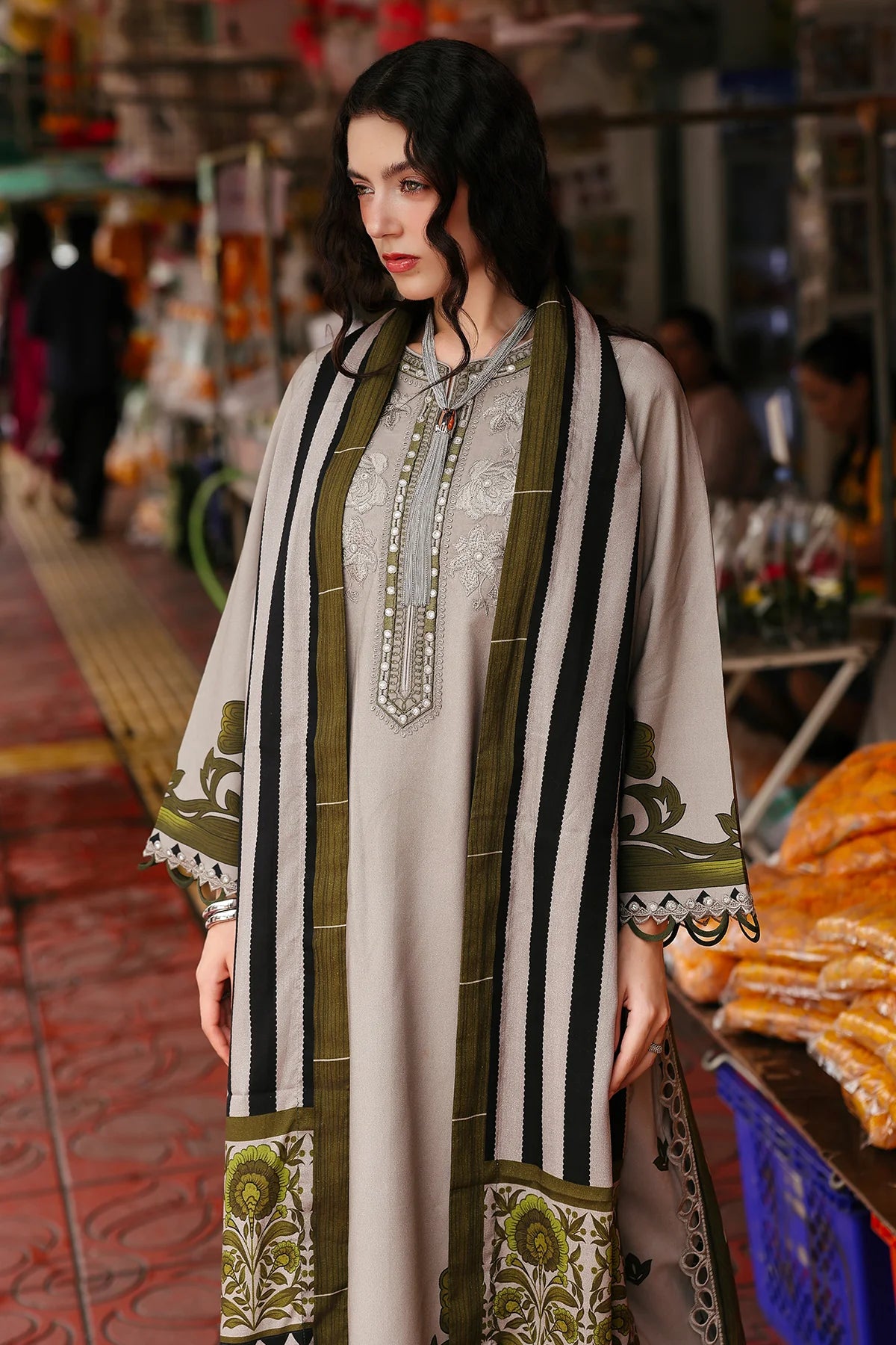 Charizma - Winter 3PC Karandi Digital Print Dress - KP3392