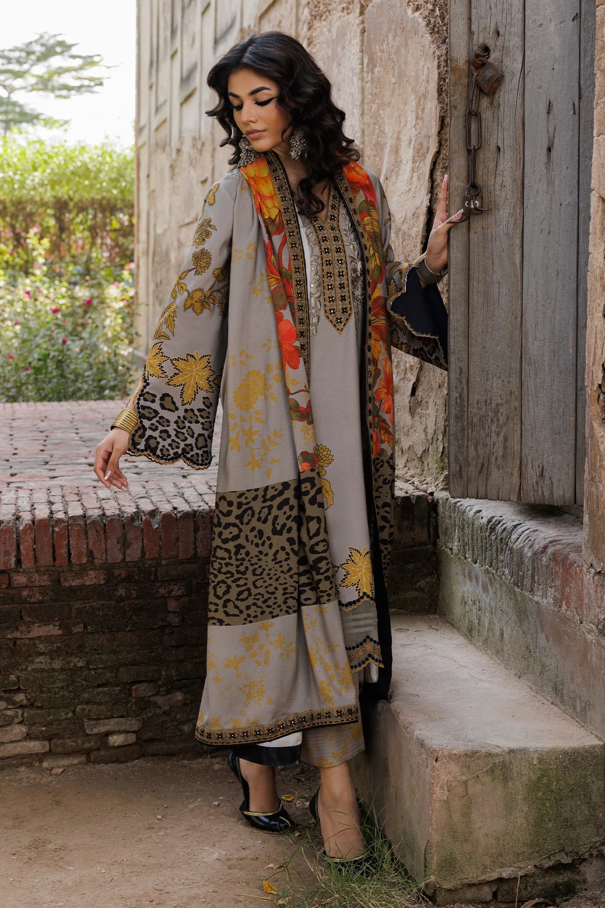 Charizma - Winter 3PC Karandi Digital Print Dress - KP33420
