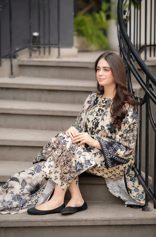 Sapphire - Winter 3PC Karandi Digital Print Dress - KP3389