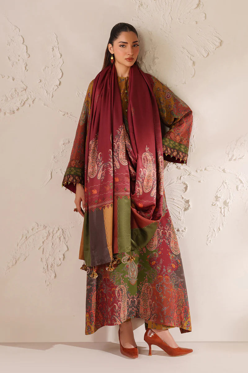 Baroque - Winter 3PC Karandi Digital Print Dress - KP33405