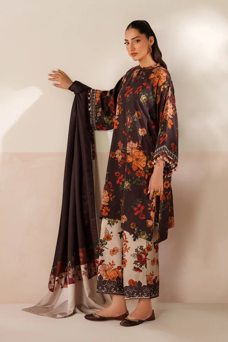 Baroque - Winter 3PC Karandi Digital Print Dress - KP33404