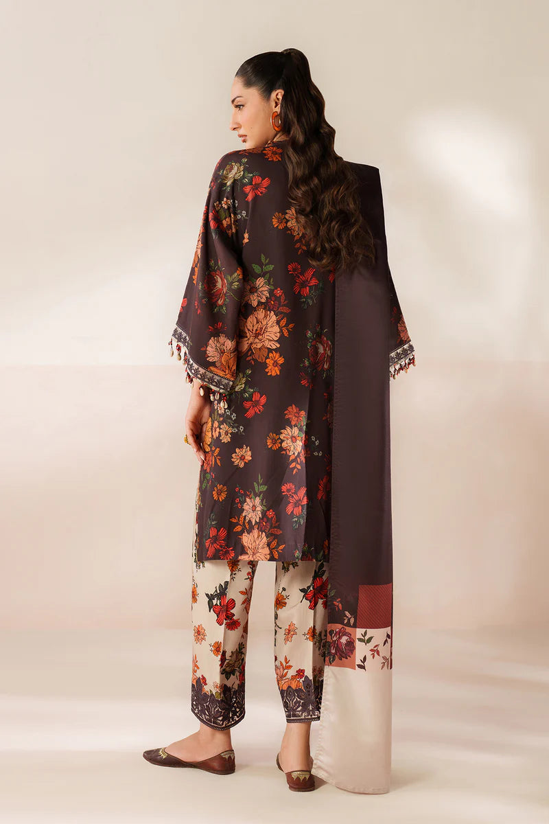 Baroque - Winter 3PC Karandi Digital Print Dress - KP33404