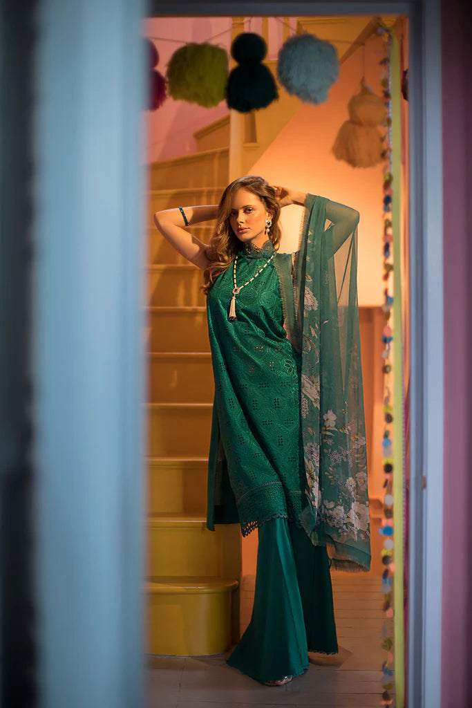 Sobia Nazir - 3PC Lawn ChickenKari Embroidered Suit - kp1087