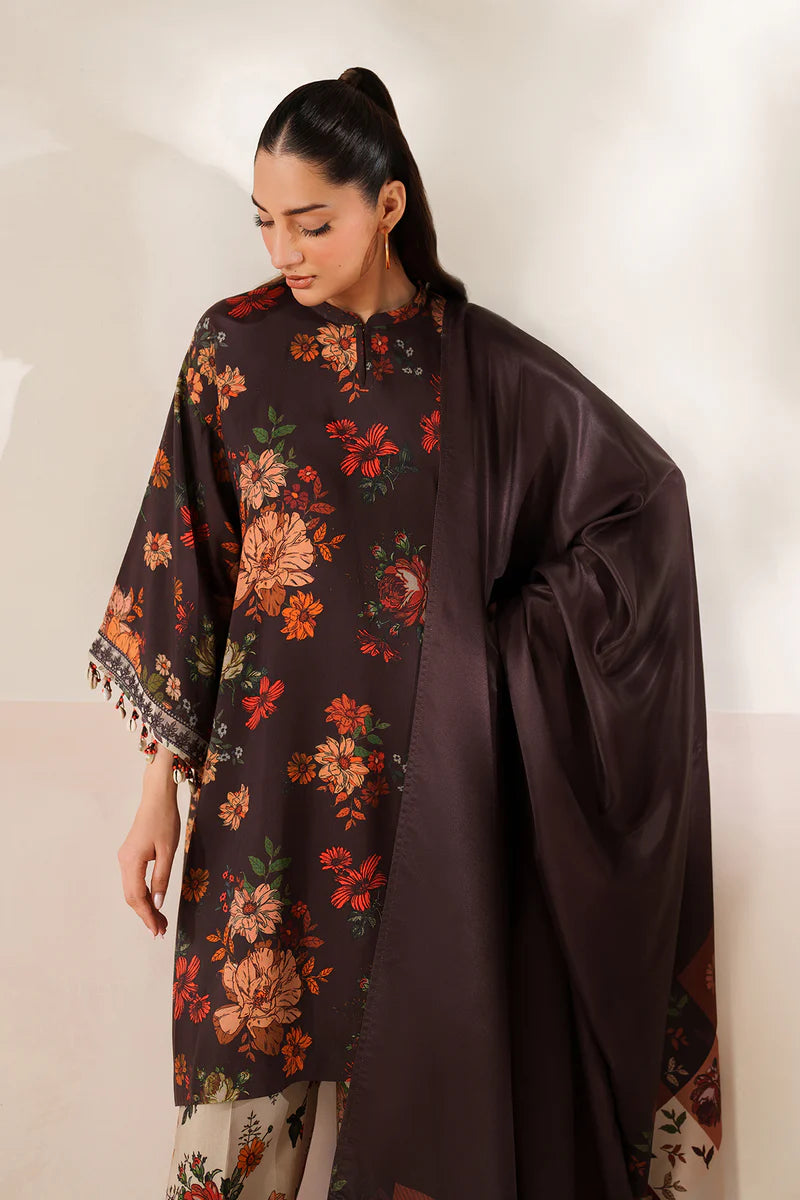 Baroque - Winter 3PC Karandi Digital Print Dress - KP33404