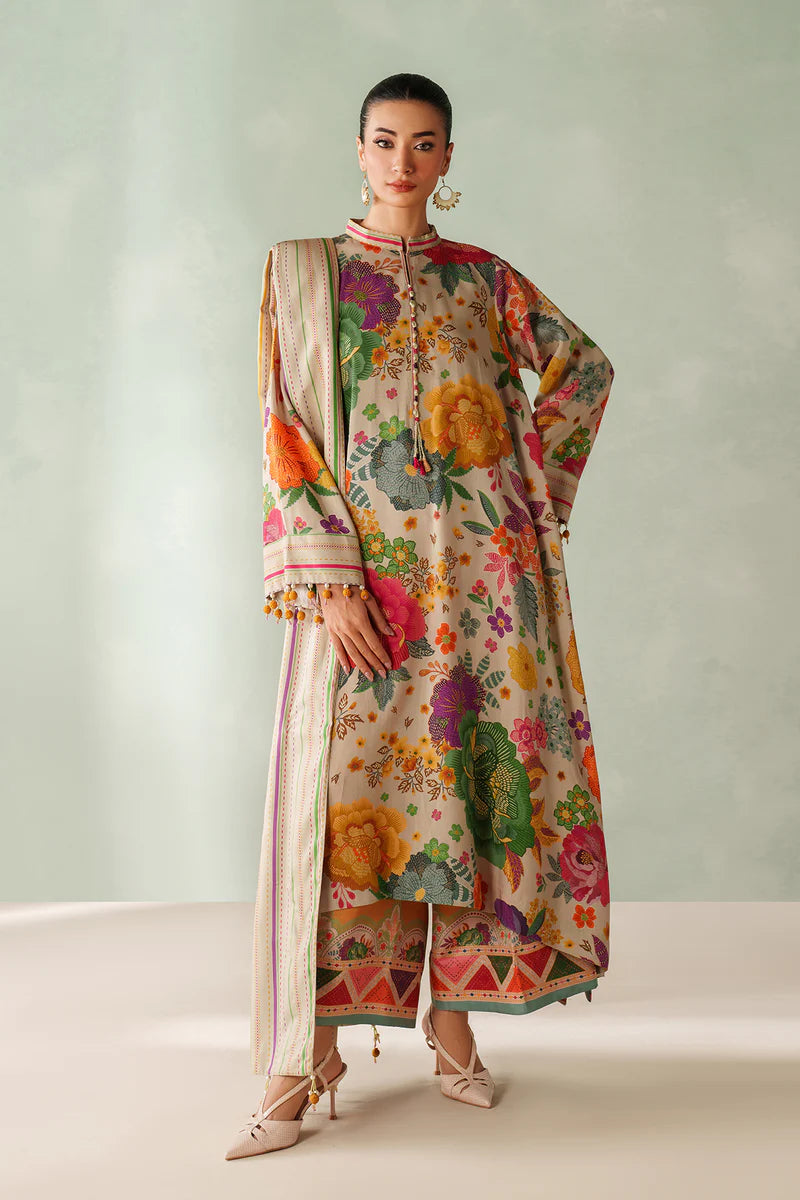 Baroque - Winter 3PC Karandi Digital Print Dress - KP33406