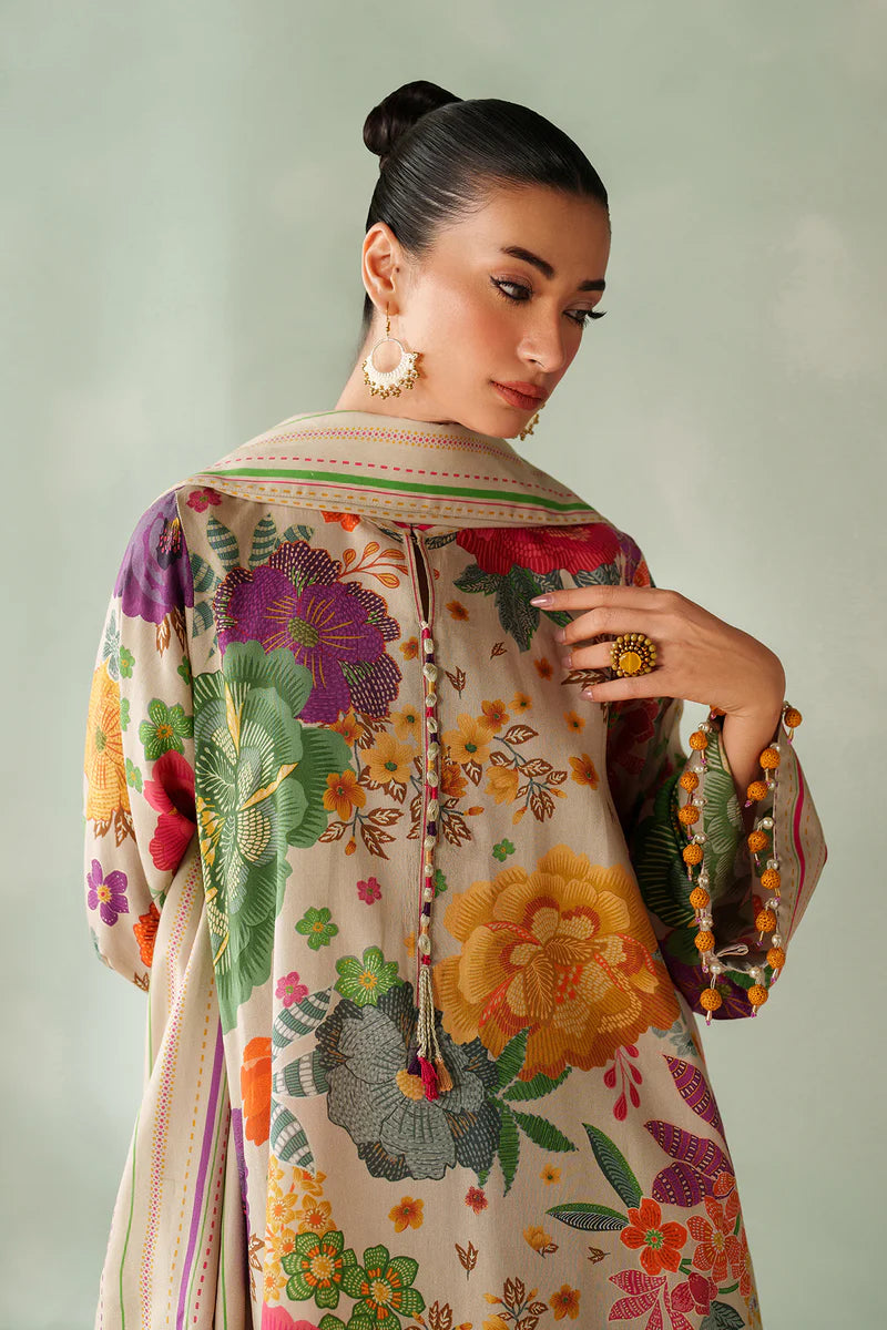Baroque - Winter 3PC Karandi Digital Print Dress - KP33406