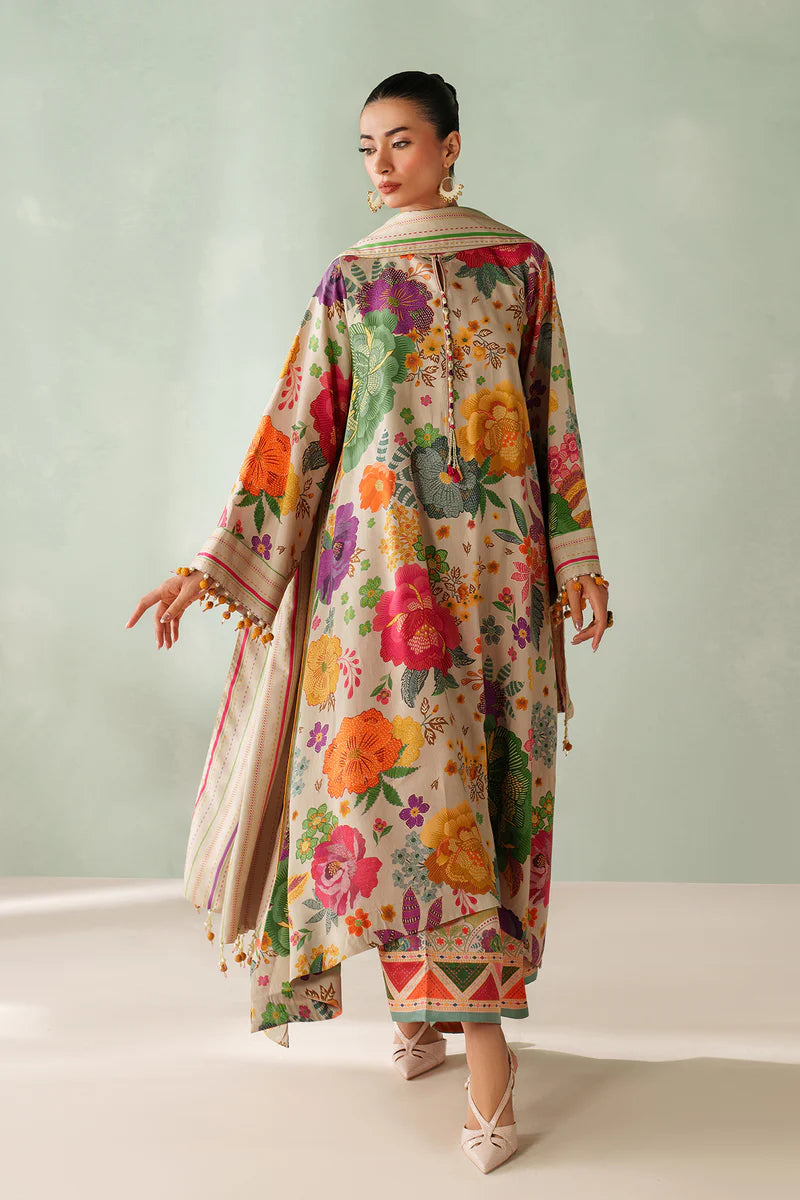 Baroque - Winter 3PC Karandi Digital Print Dress - KP33406