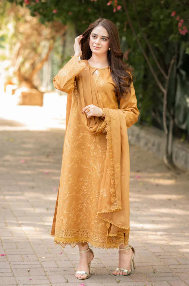 KP1061 - Bareeze 3PC Lawn Embroidered Suit