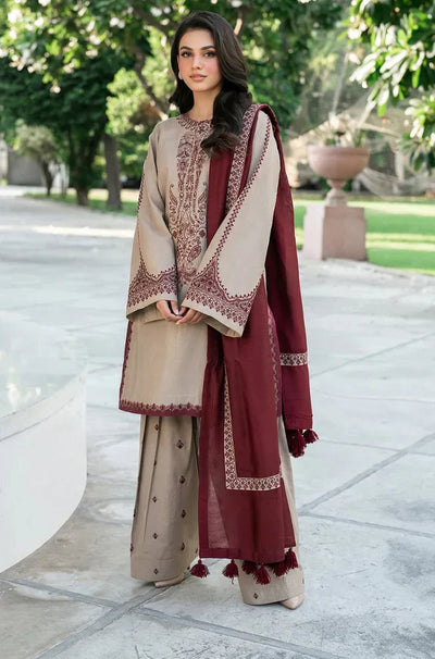 Baroque  -  3PC Lawn Embroidered Suit - KP1018