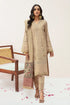 KP574-WINTER 3PC Dhannak Embroidered suit with Printed Shawll