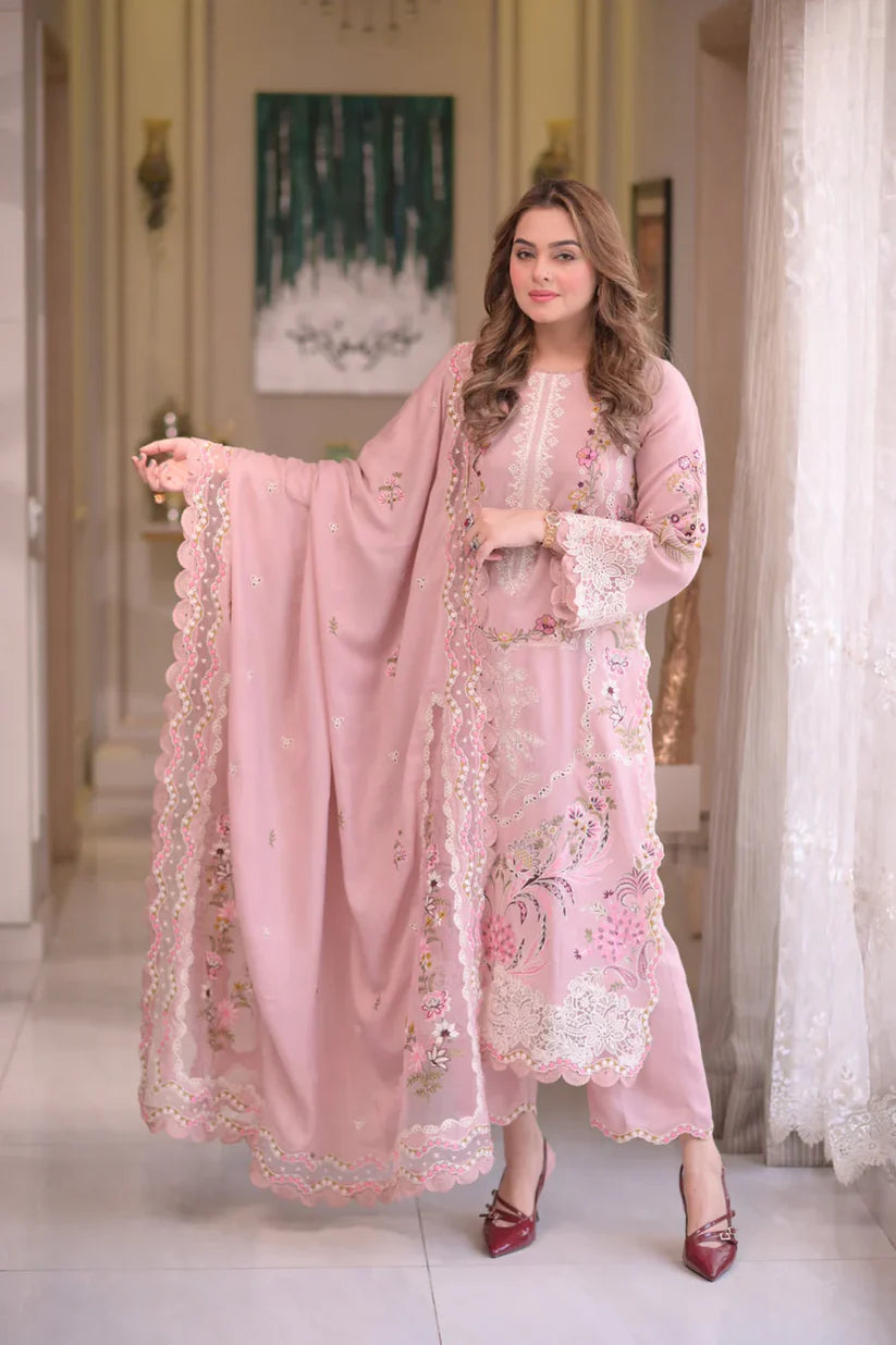 Aneelas - Summer 3PC Lawn Chikenkari Embroidered Shirt - KP1172