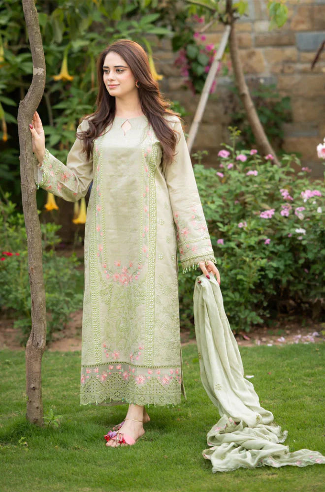 KP1062 -  Bareeze  3PC Lawn Embroidered Suit