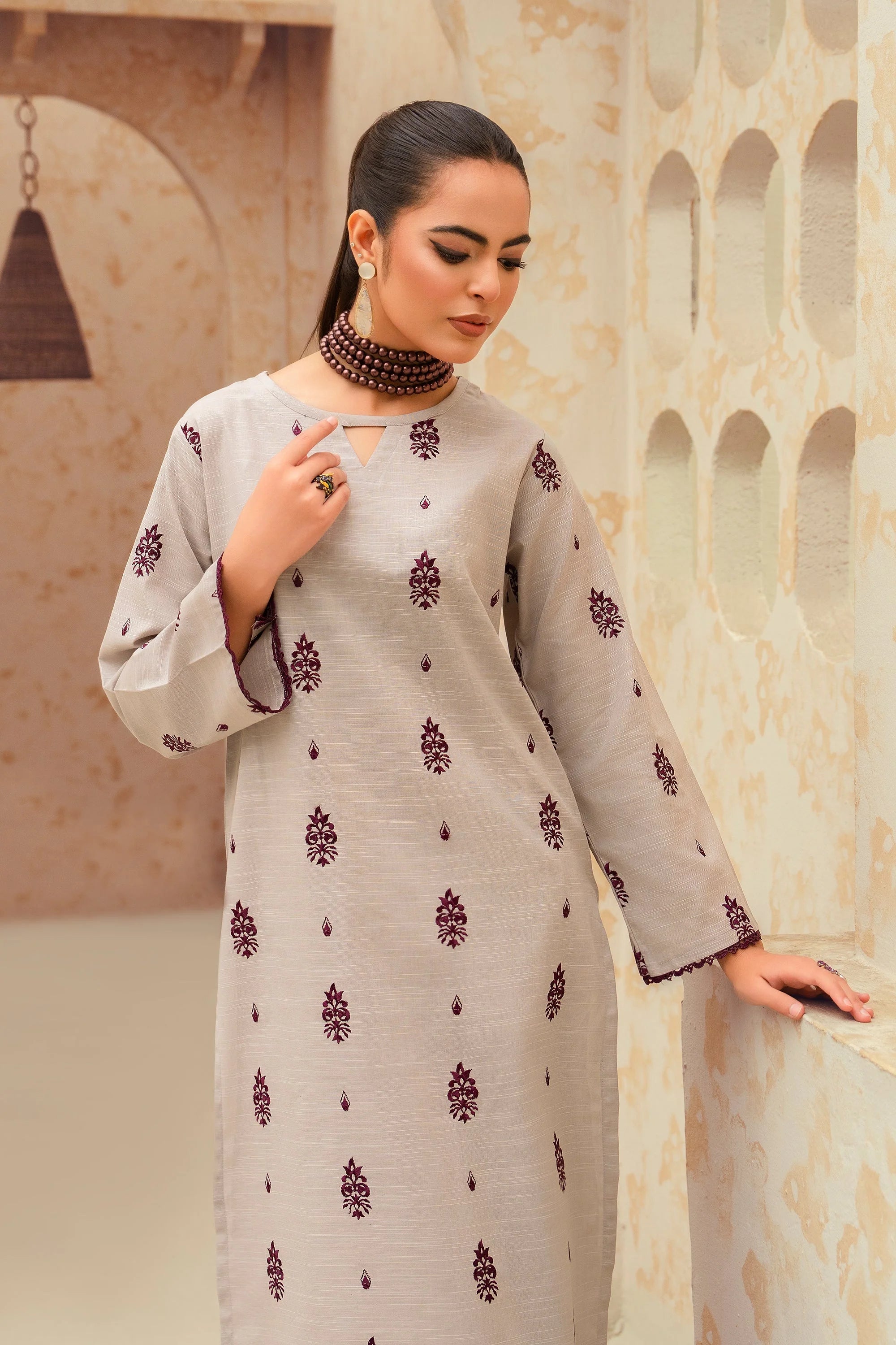 Jazmin -winter 3pc Embroidered Suit - kp550