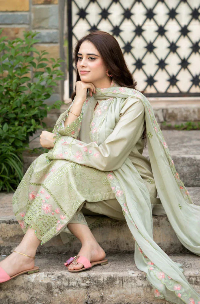 KP1062 -  Bareeze  3PC Lawn Embroidered Suit