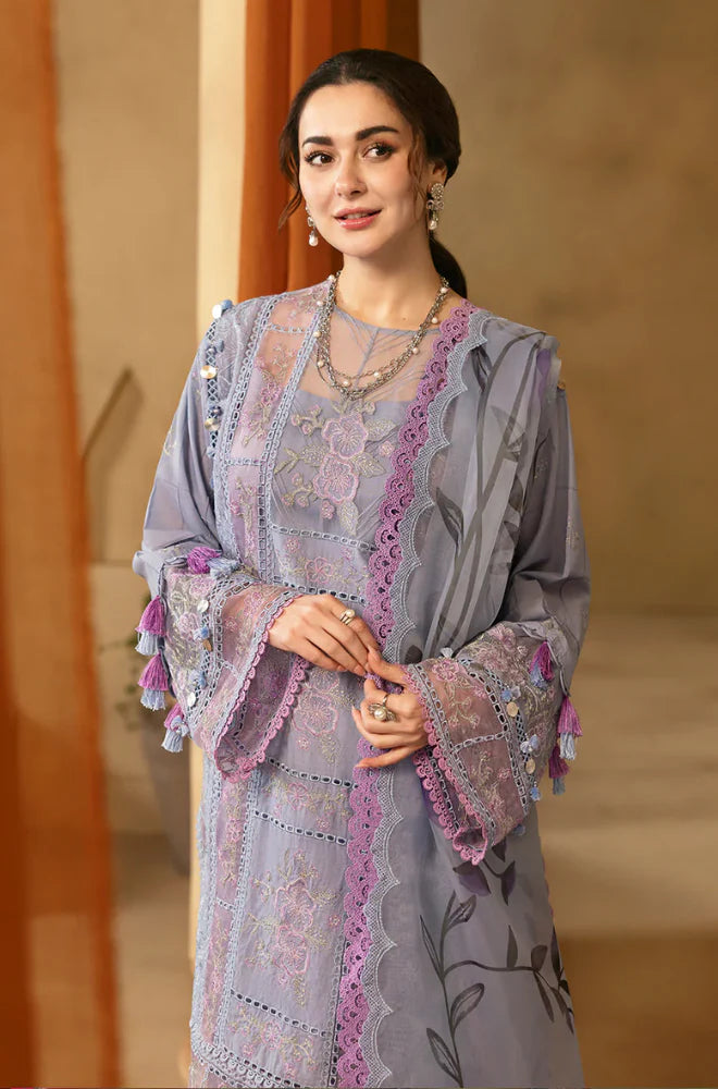 KP1063 - Saira Rizwan  3PC Lawn Chickenkari Embroidered Suit