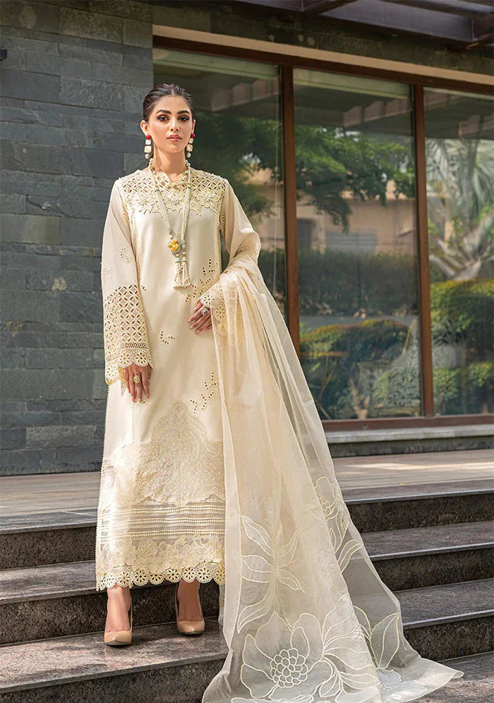 Qalamkar- 3PC ChickenKari Lawn Embroidered Suit - kp1091
