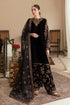 KP563-Embroidered Velvet Dress With Organza embroidered Dopata