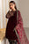 KP901-Winter Velvet Unstitched 3PCs Embroidered Dress With Organza Dupatta