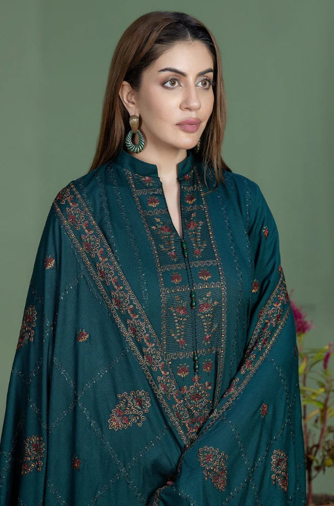 Mohagni - Winter 3PC Dhanak Embroidered Suit - kp3316