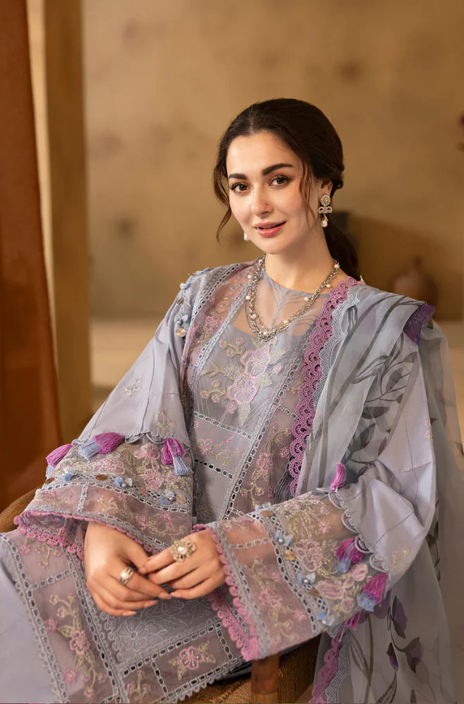 KP1063 - Saira Rizwan  3PC Lawn Chickenkari Embroidered Suit