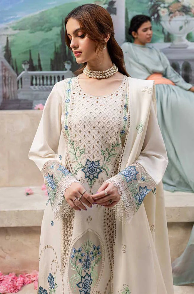 QalamKar - 3PC Lawn ChickenKari Embroidered Suit-KP1074