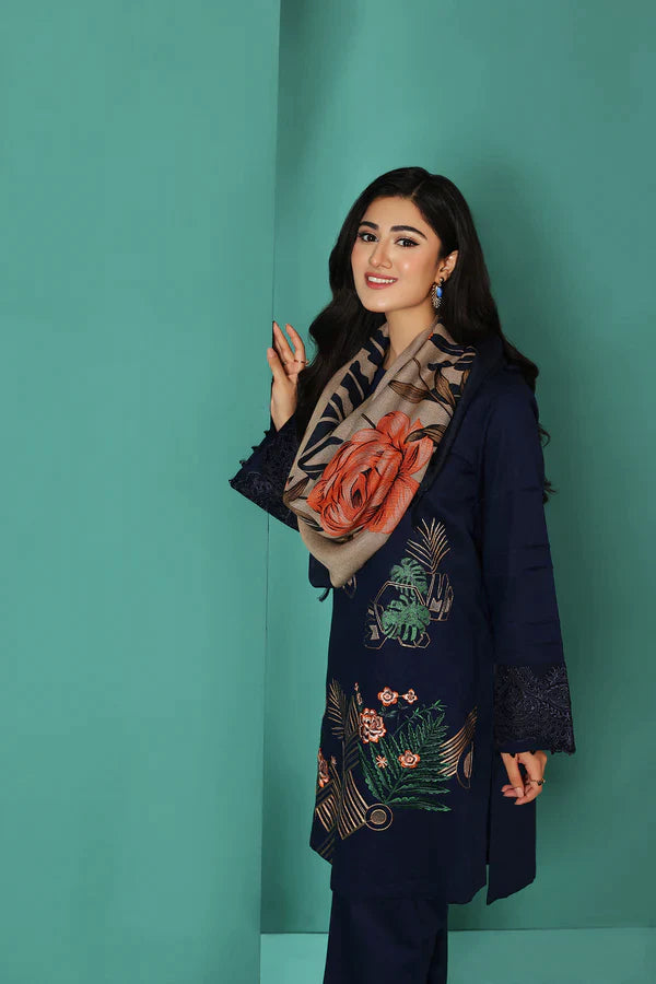 Dress Design Winter Collection 2019 Nishat WINTER Nishat Blue Linen Embroidered Three Piece With Printed Wool Sha Dress Design Winter Collection 2019 Nishat WINTER Nishat Blue Linen Embroidered Three Piece With Printed Wool Sha