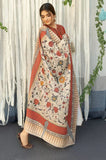 KP914-WINTER 3PC Dhannak Embroidered suit with Printed Shawll