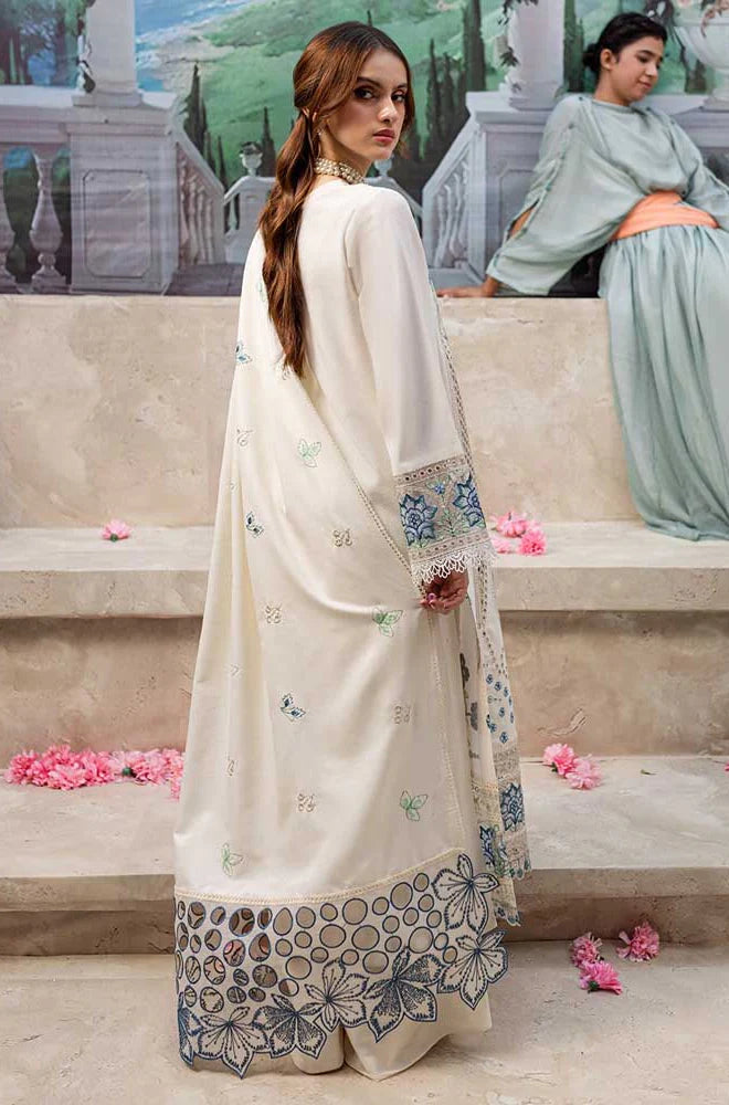 QalamKar - 3PC Lawn ChickenKari Embroidered Suit-KP1074