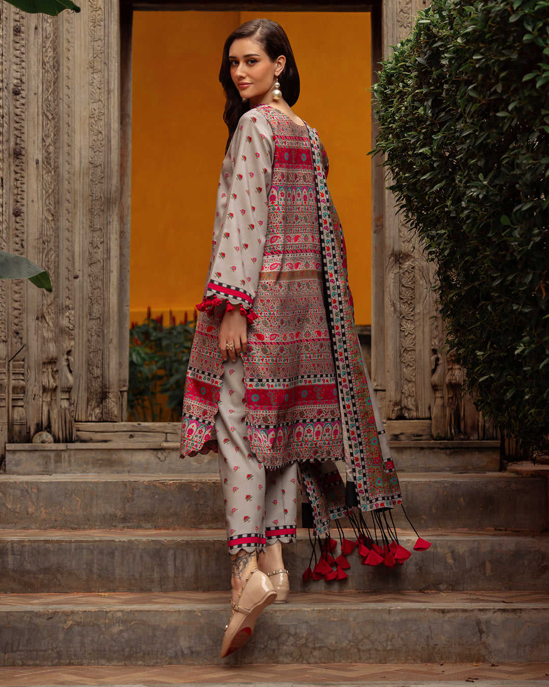 Charizma - Winter 3PC Karandi Digital Print Dress - KP3390