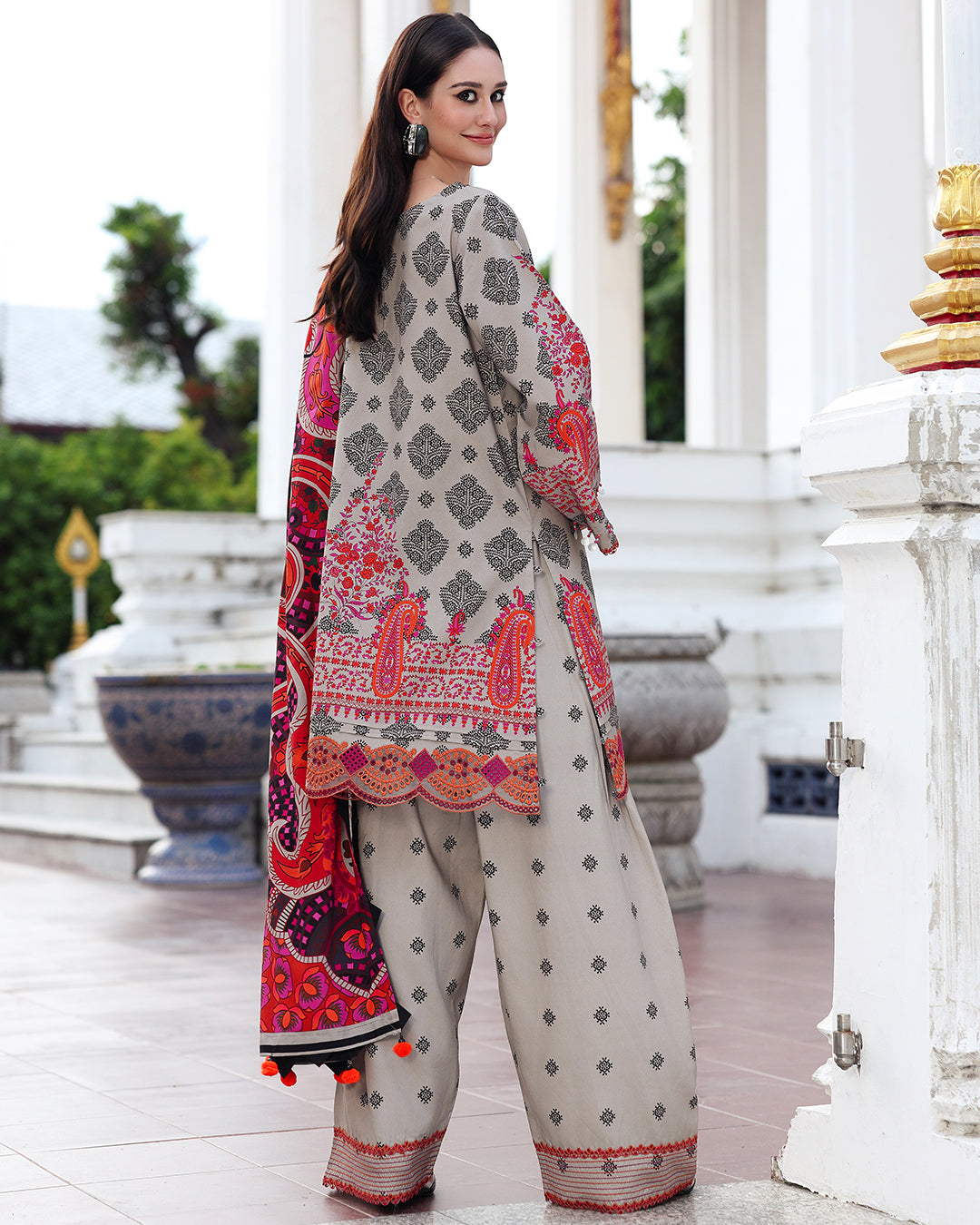 Charizma - Winter 3PC Karandi Digital Print Dress - KP33400