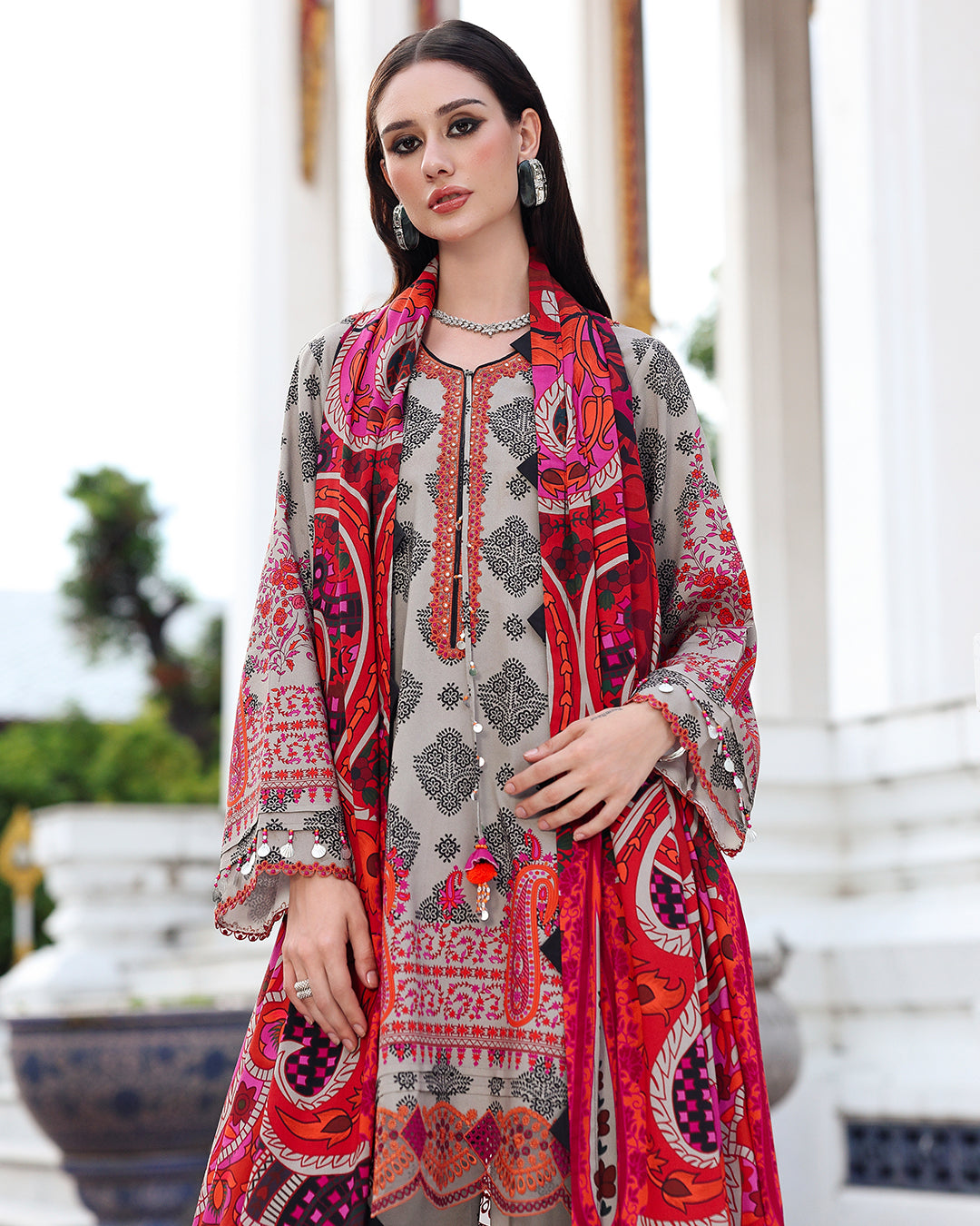 Charizma - Winter 3PC Karandi Digital Print Dress - KP33400
