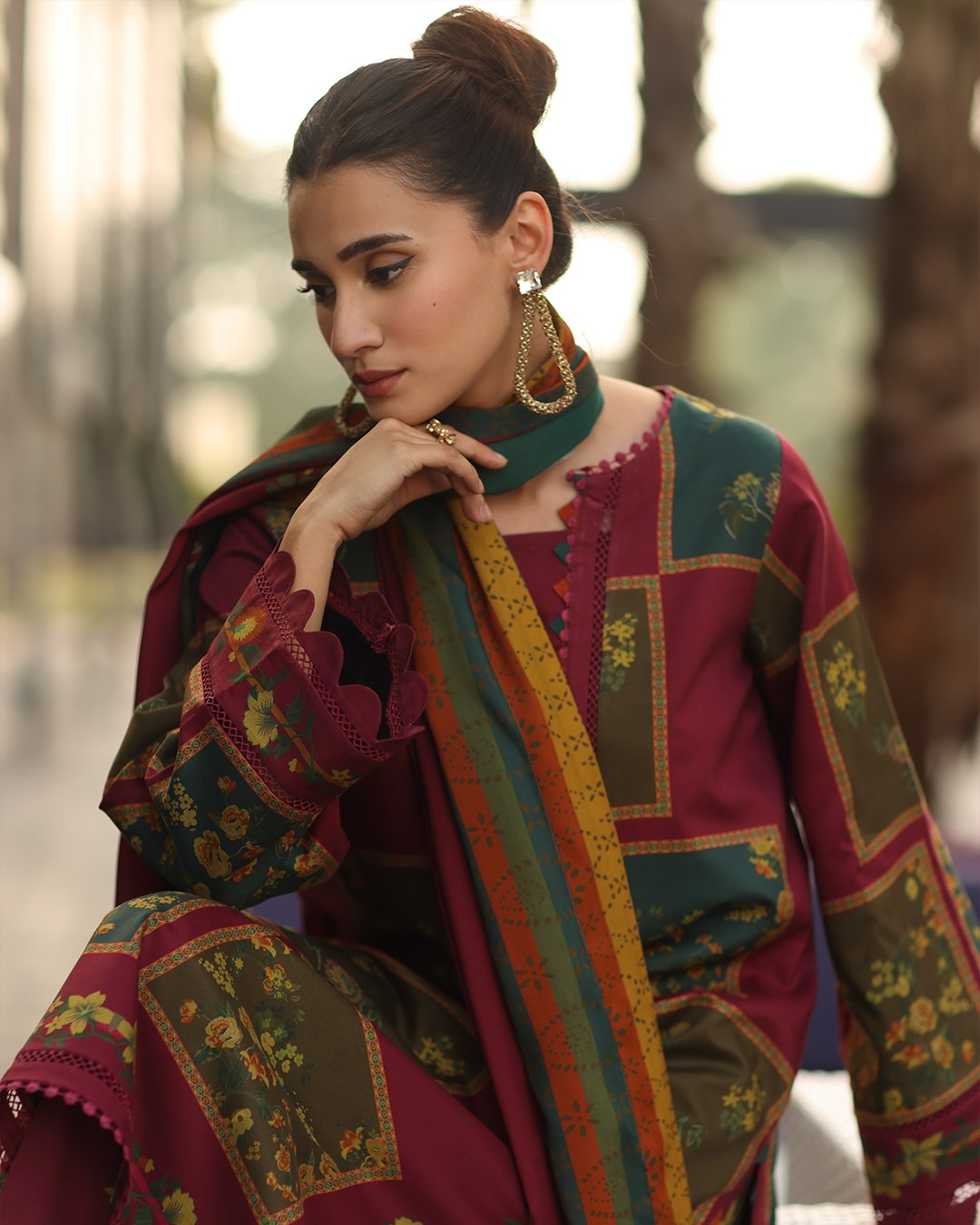 Charizma - Winter 3PC Karandi Digital Print Dress - KP33100