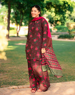 Jazmin - Winter  3PC Karandi Digital Print Dress - KP33148