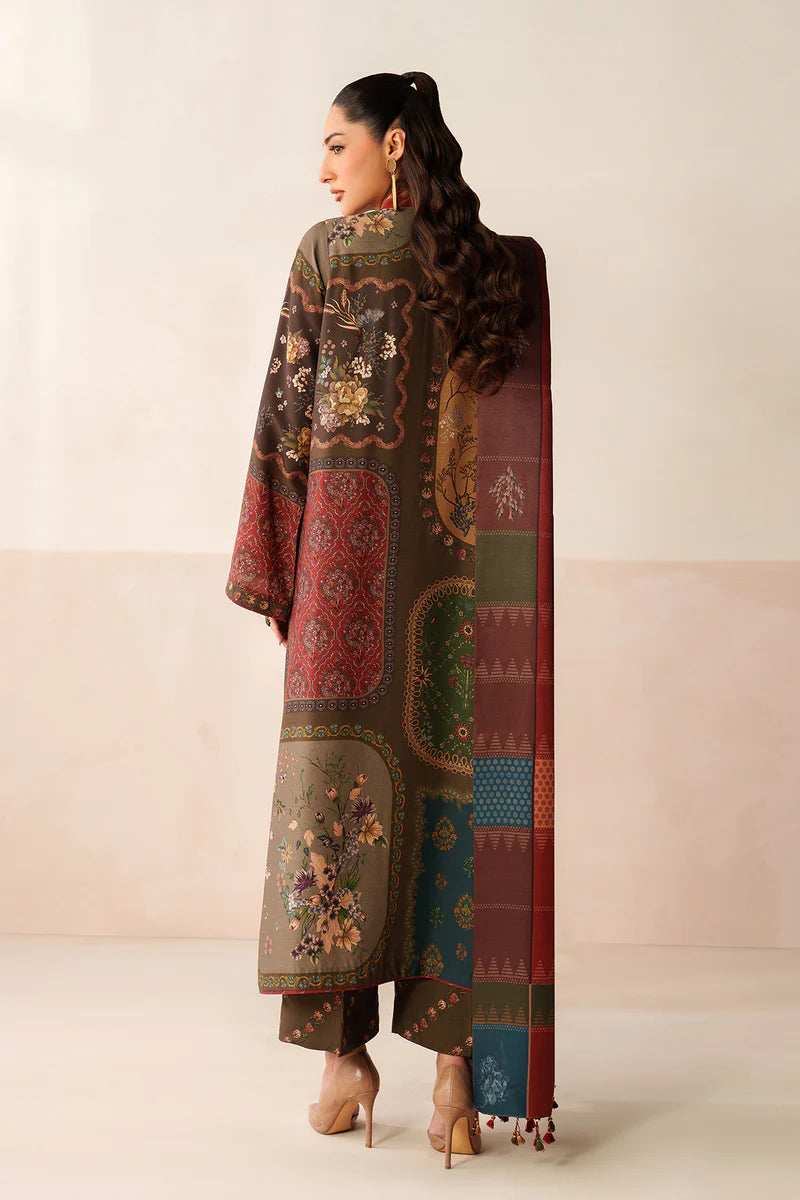 Baroque - Winter 3PC Karandi Digital Print Dress - KP3397