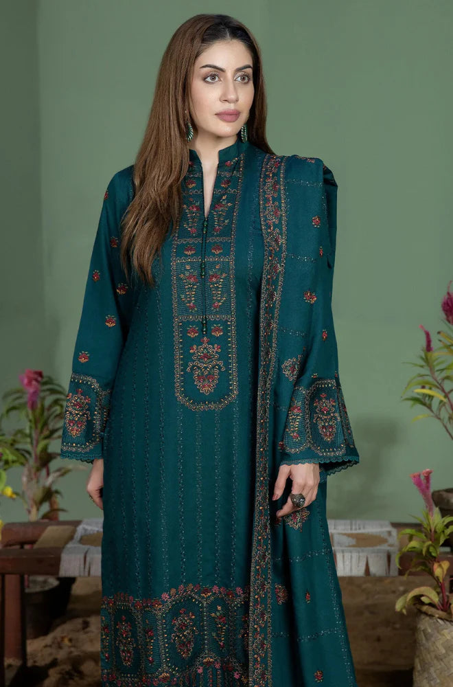 Mohagni - Winter 3PC Dhanak Embroidered Suit - kp3316