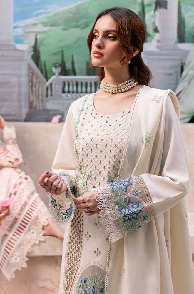 QalamKar - 3PC Lawn ChickenKari Embroidered Suit-KP1074