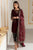 KP901-Winter Velvet Unstitched 3PCs Embroidered Dress With Organza Dupatta