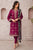 KP619-WINTER 3PC Dhannak Embroidered suit with Printed Shawll