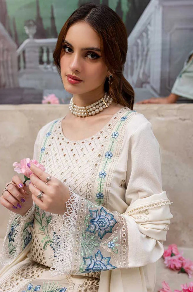 QalamKar - 3PC Lawn ChickenKari Embroidered Suit-KP1074