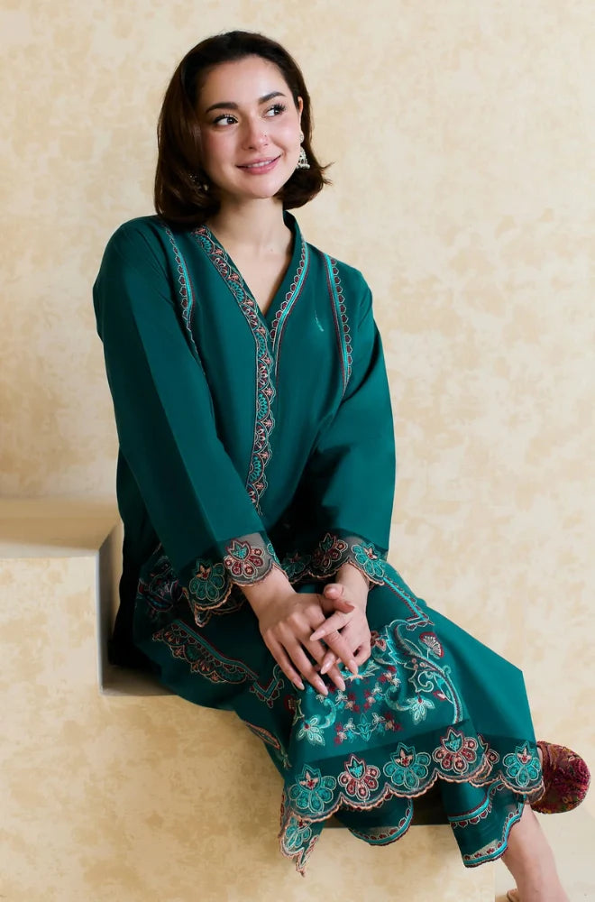 Mishkaa - Winter 2PC Dhanak Embroidered Suit - KP3371