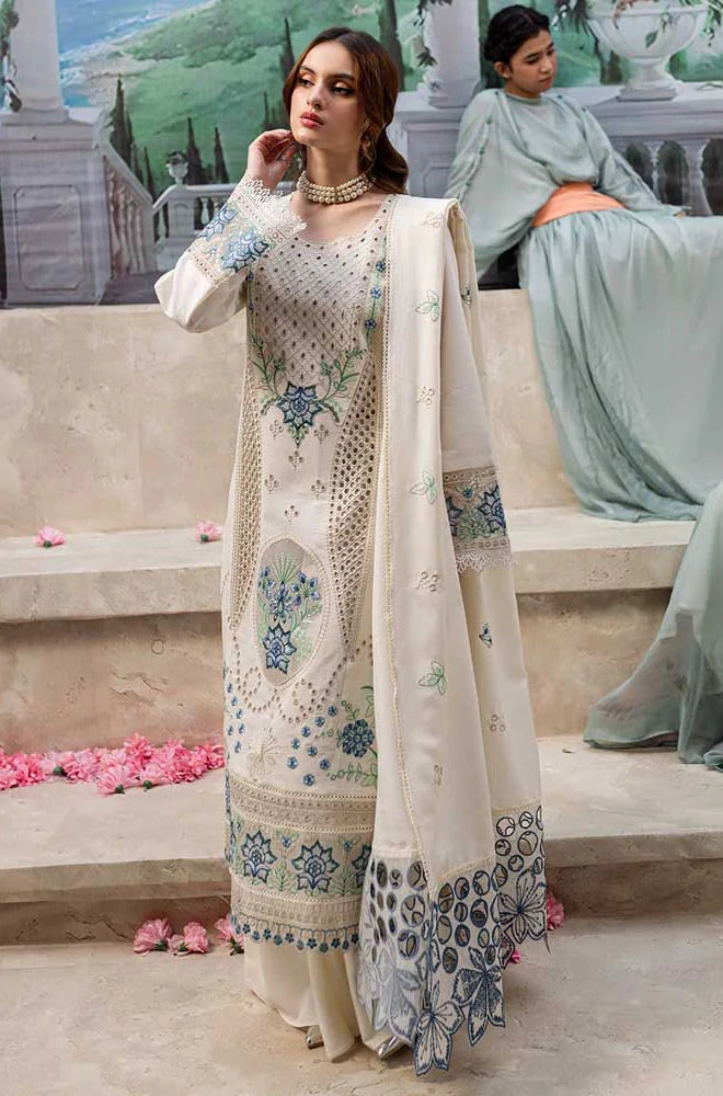 QalamKar - 3PC Lawn ChickenKari Embroidered Suit-KP1074