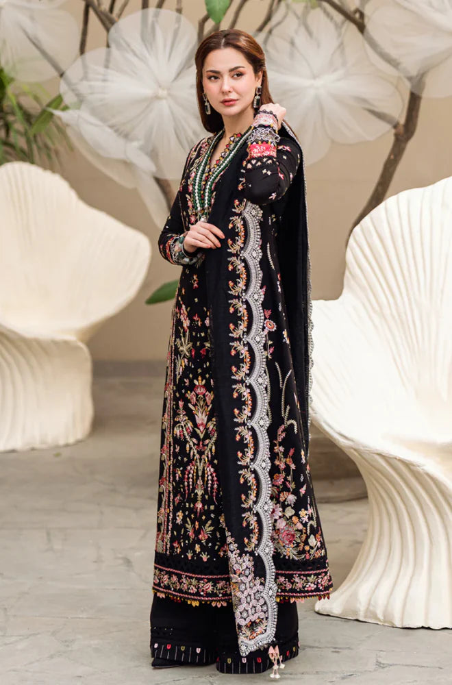 KP1033 - Qalamkar - 3PC Lawn Embroidered Suit - SA0101