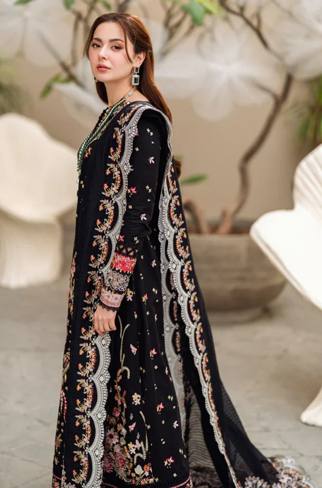 KP1033 - Qalamkar - 3PC Lawn Embroidered Suit - SA0101