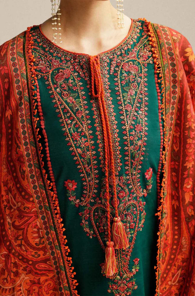 KP994 - Hussain Rehar 3 Piece Embroidered Lawn Suit