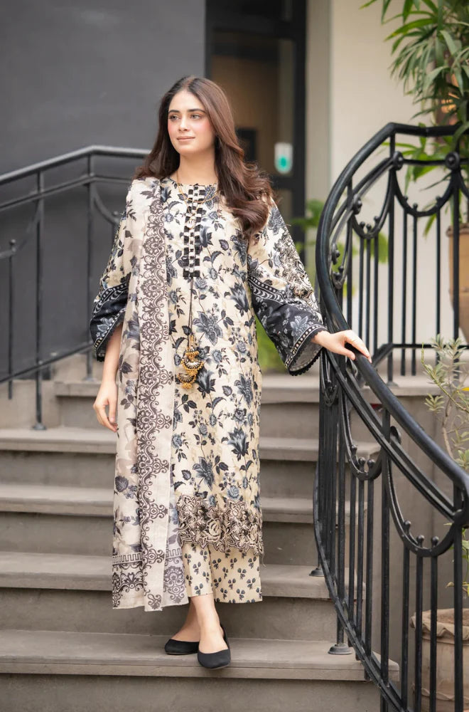 Sapphire - Winter 3PC Karandi Digital Print Dress - KP3389