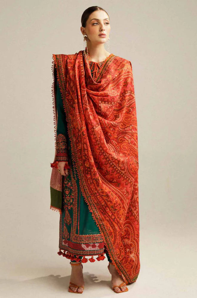 KP994 - Hussain Rehar 3 Piece Embroidered Lawn Suit