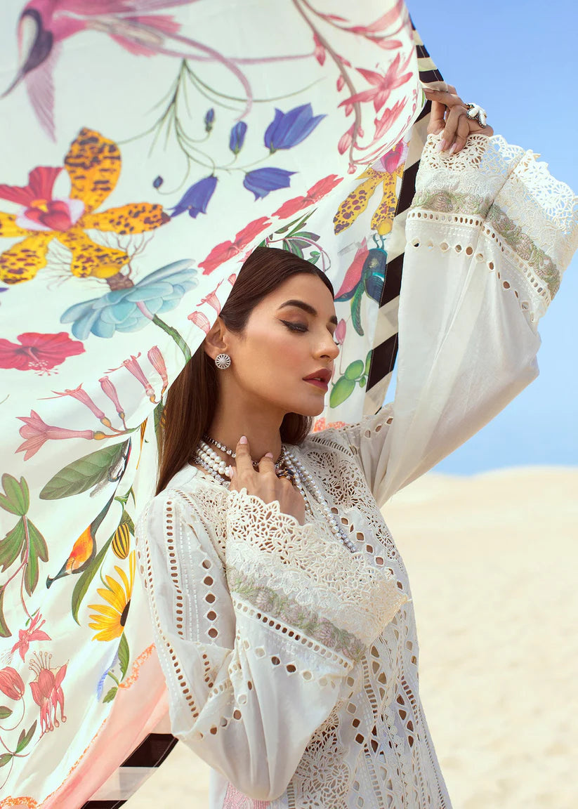 Crimson - 3PC Lawn ChickenKari Embroidered Suit - kp1088