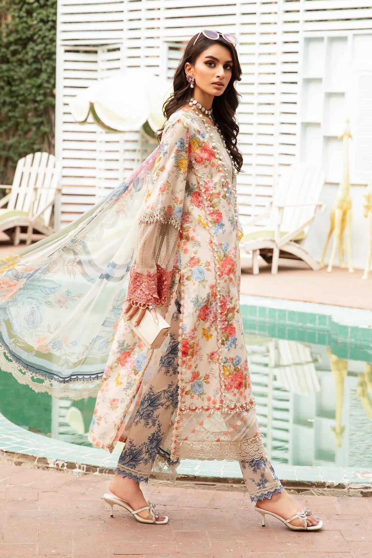 KP789-3 Piece Unstitched Digital Printed Airjet Lawn Suit