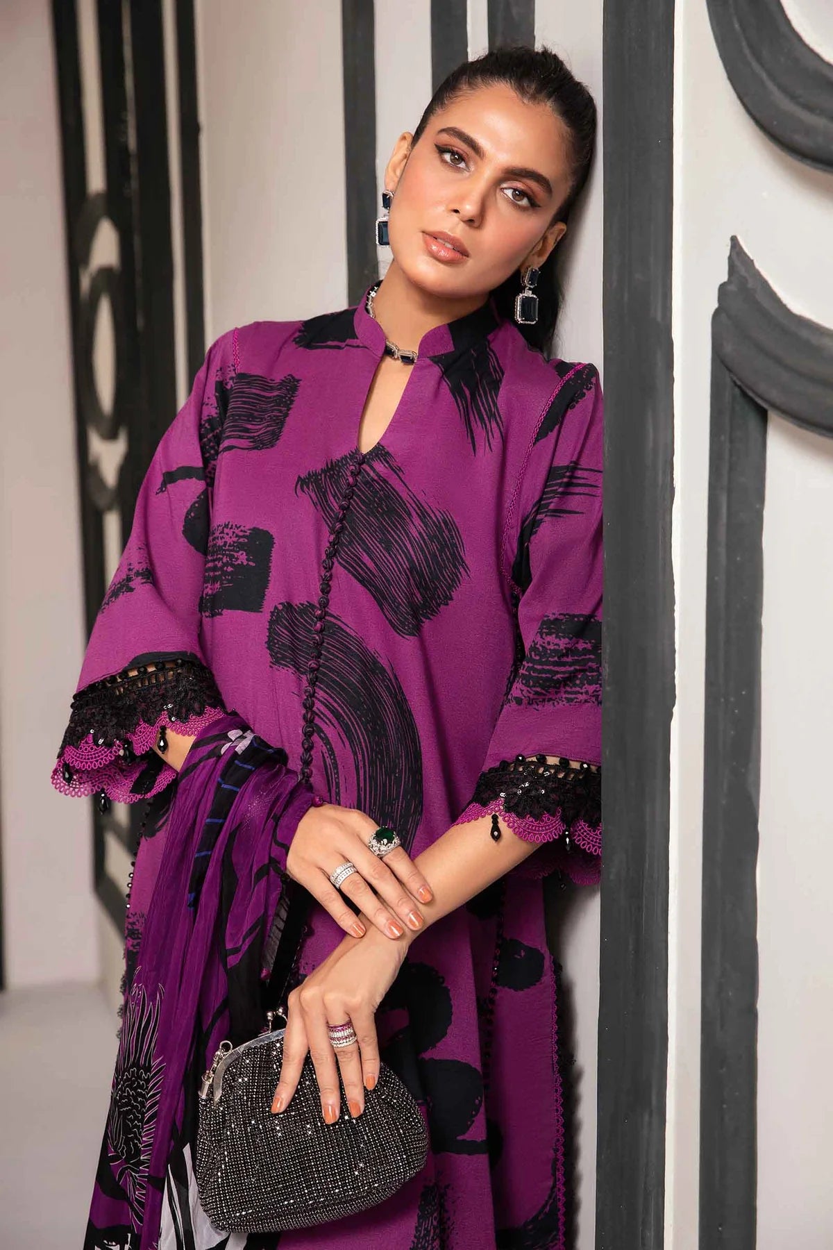 KP786-3 Piece Unstitched Digital Printed Airjet Lawn Suit