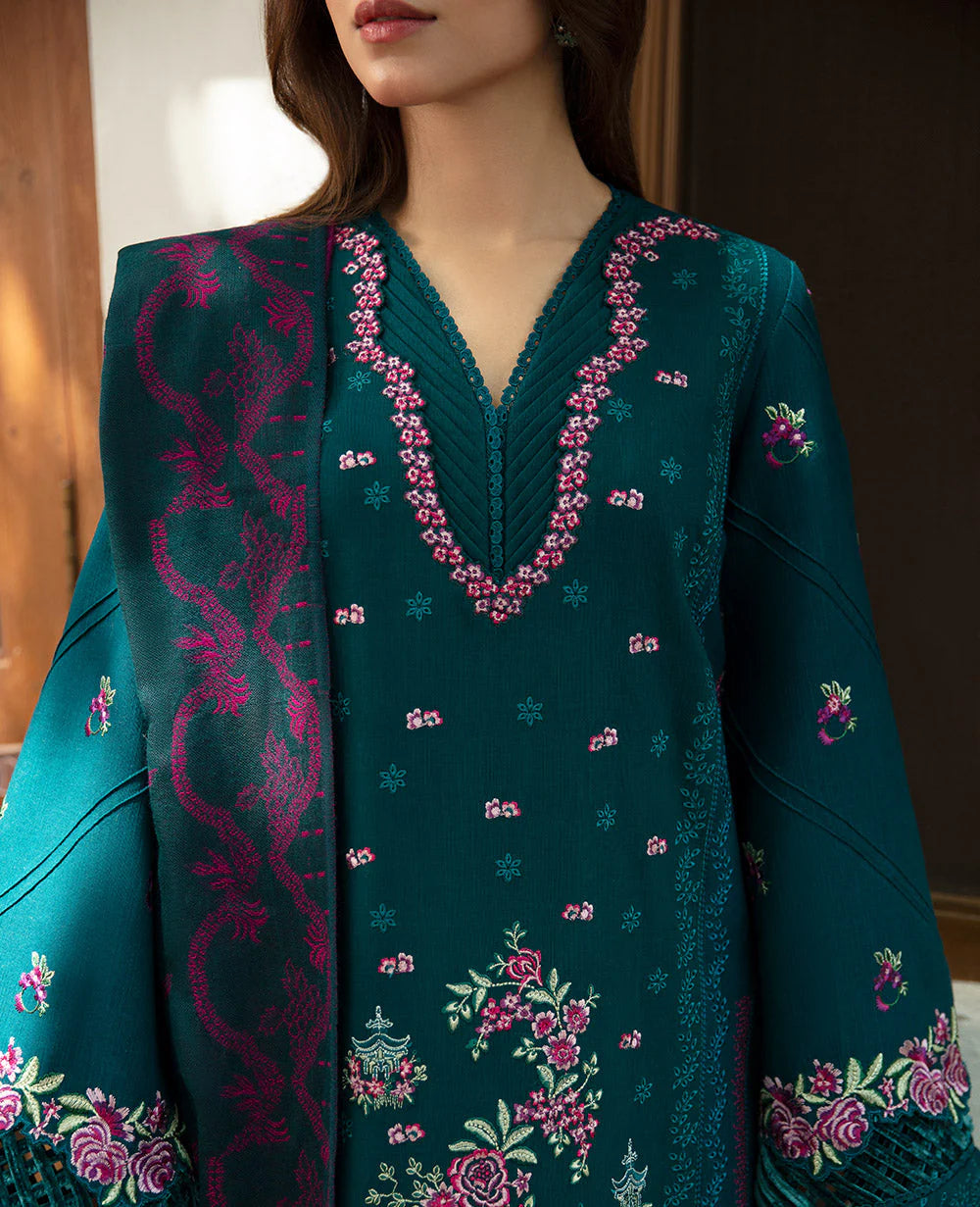 Sobia Nazir - Winter 3PC Dhanak Embroidered Suit - kp3345